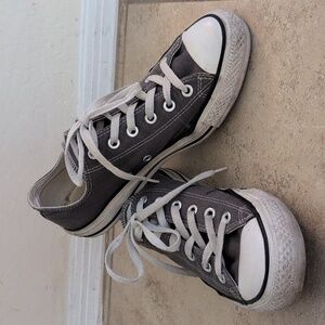 Converse All Star Charcoal Grey Canvas Sneakers Shoes - Size 9